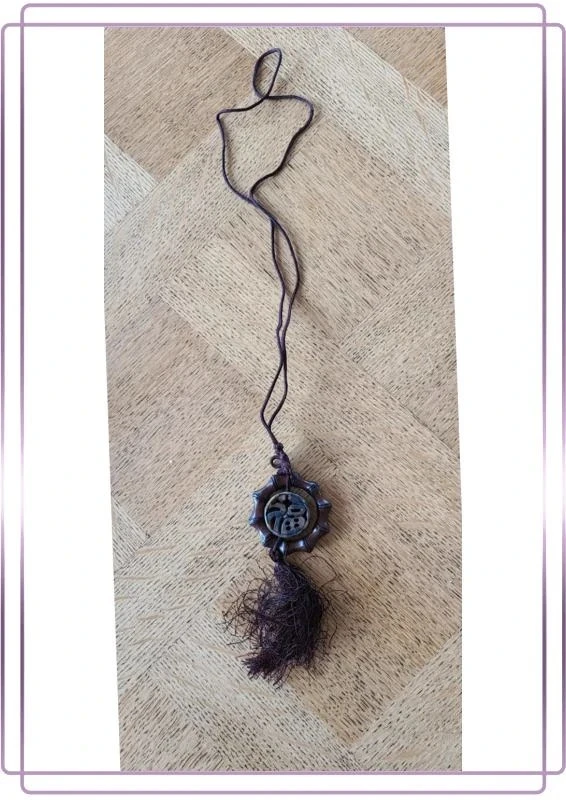 Collier sautoir marron